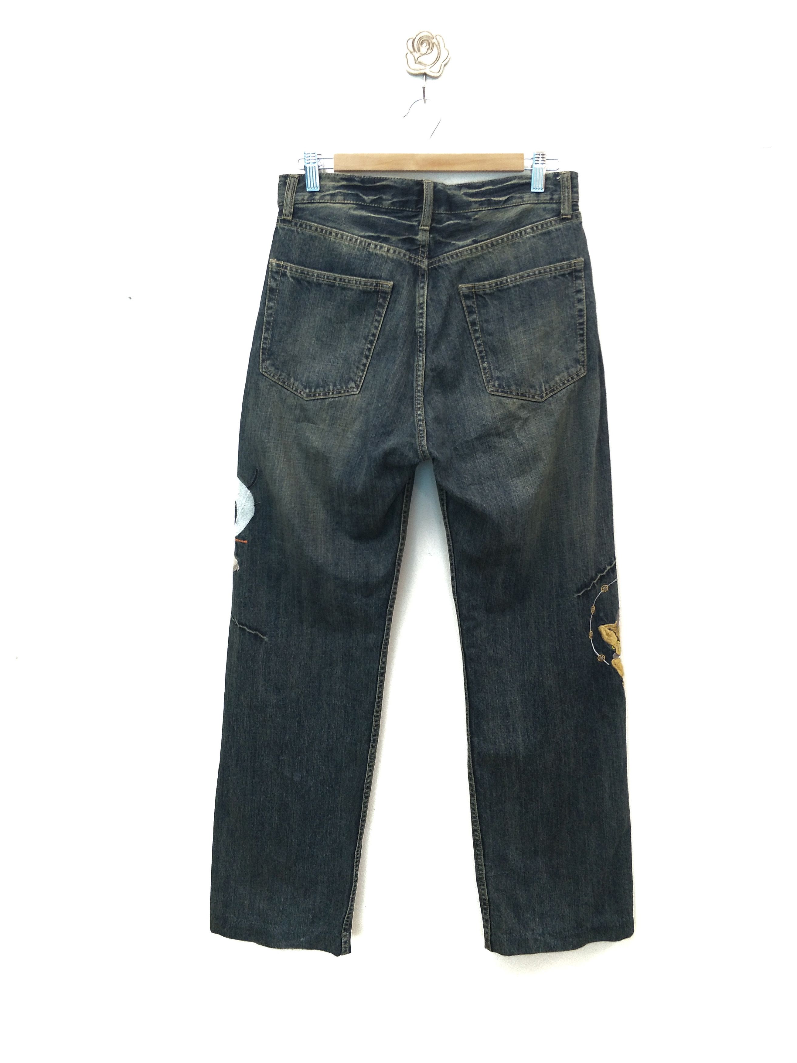 Japanese Brand Karakuri Tamashi Embroider Japanese God Denim - 2