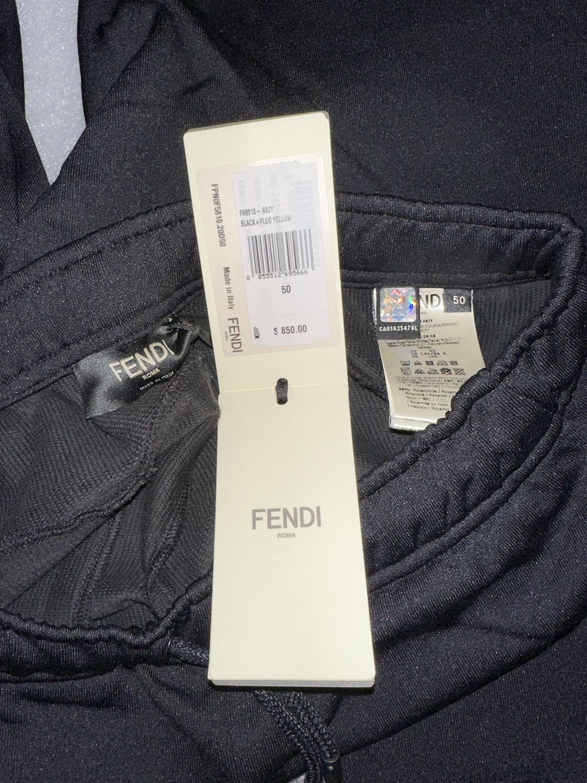 Fendi Mesh Logo Sweatpants - Size 50 - Brand New With Tags! - 9