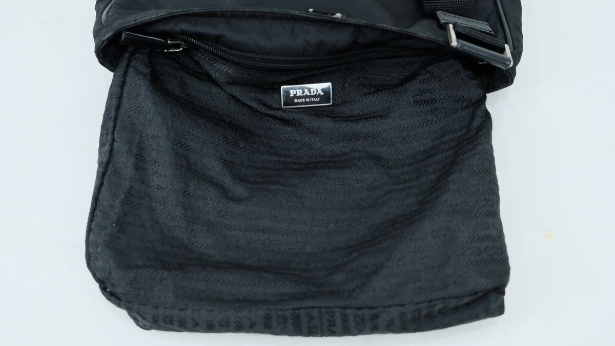 Authentic prada sling bag black nylon - 8
