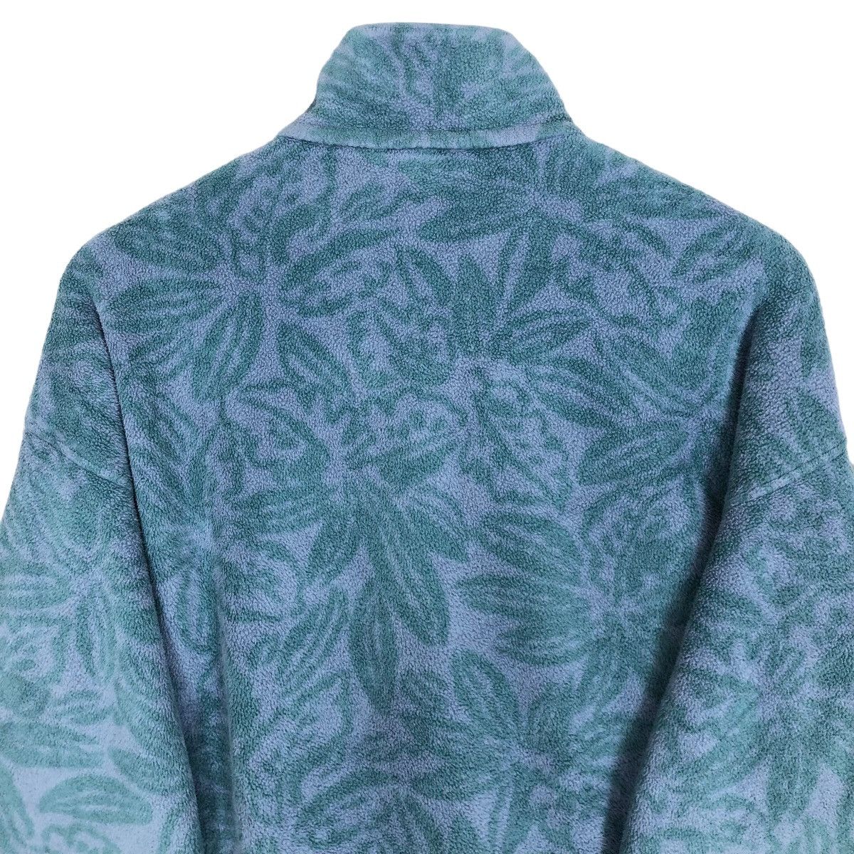 Vintage Patagonia Mock Neck Fleece Sweater Floral Pattern - 12