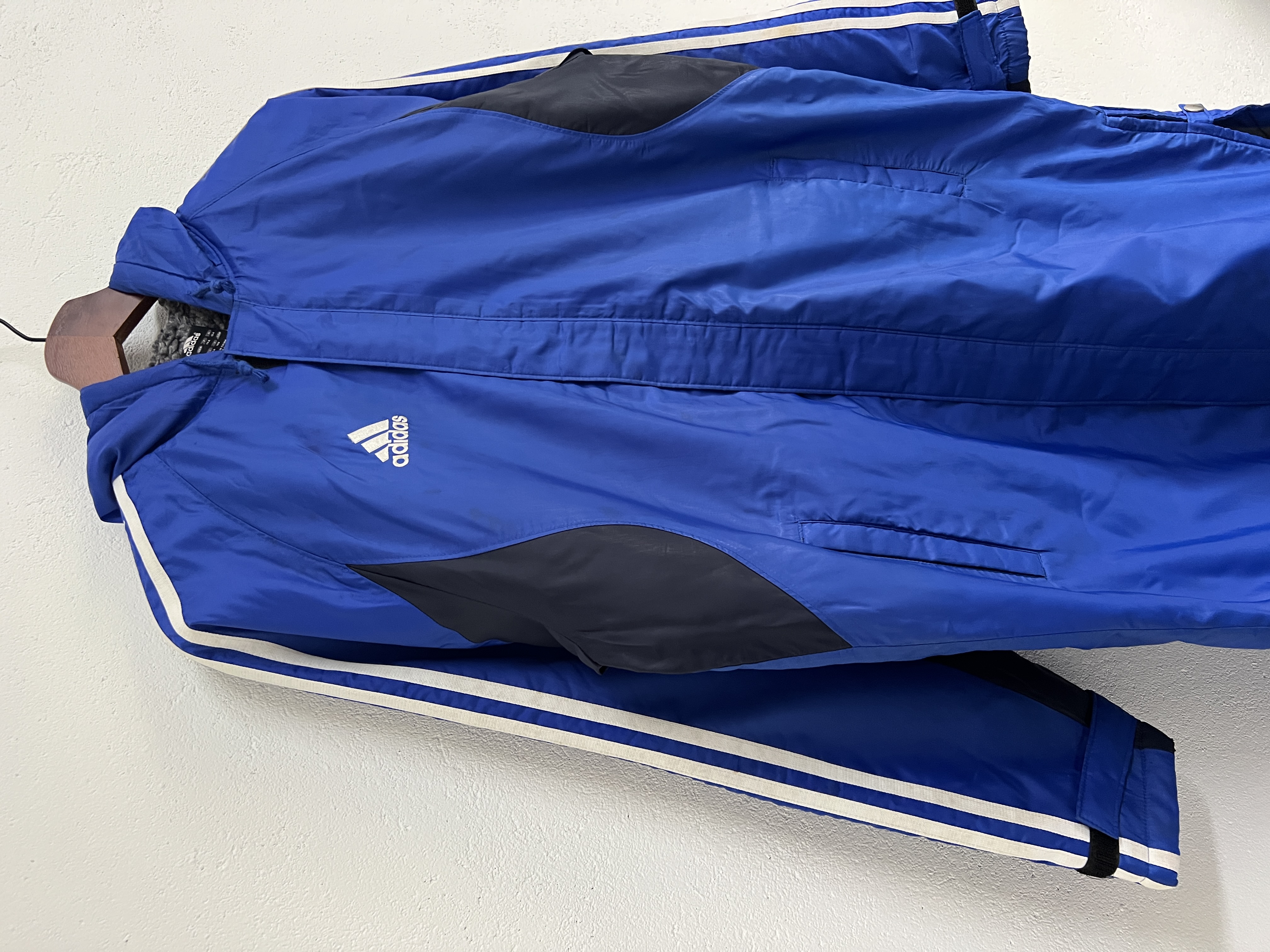 Vintage Adidas winter long jacket blue - 3