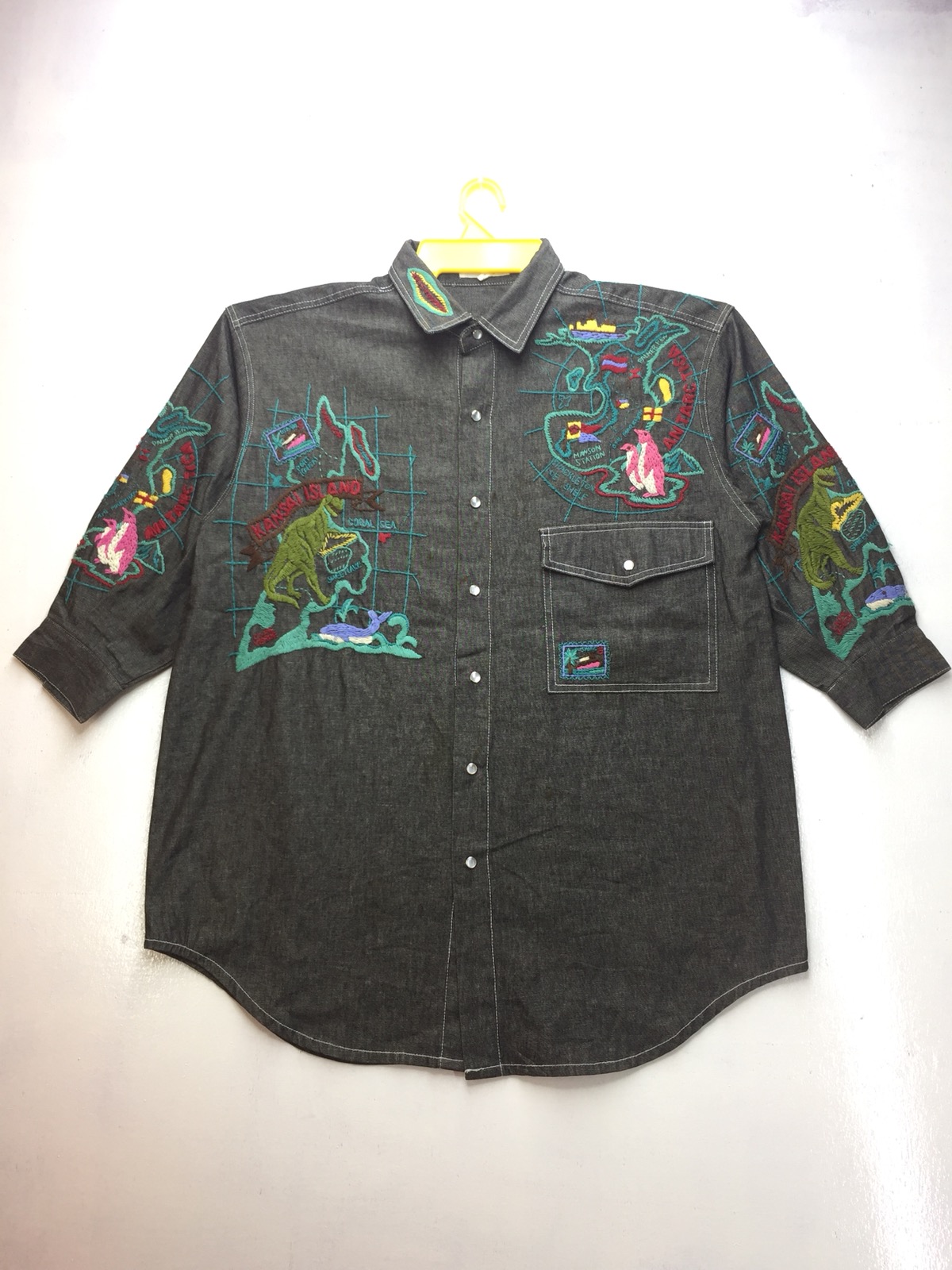 Vintage - Vintage Kansai O2 HandMade Embroidery Oversize Shirt - 2
