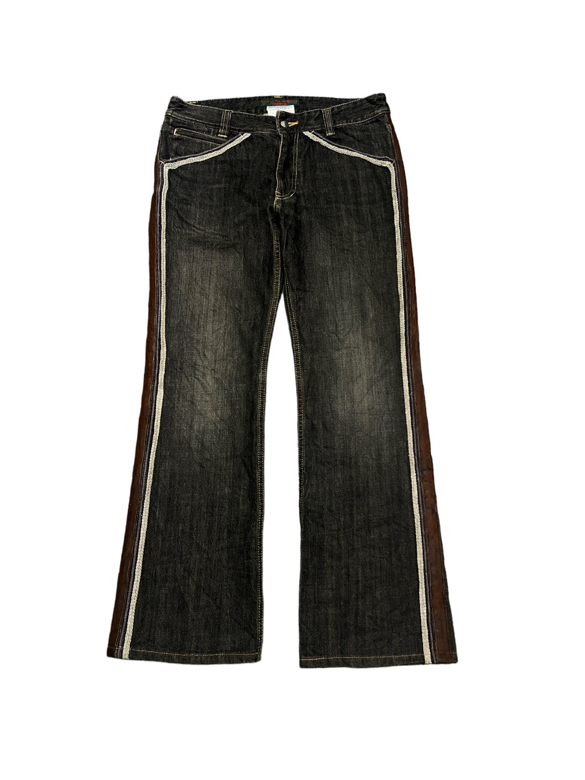 Vintage - FLARED💥KATHARINE HAMNETT LONDON DISTRESSED DENIM PANTS - 1