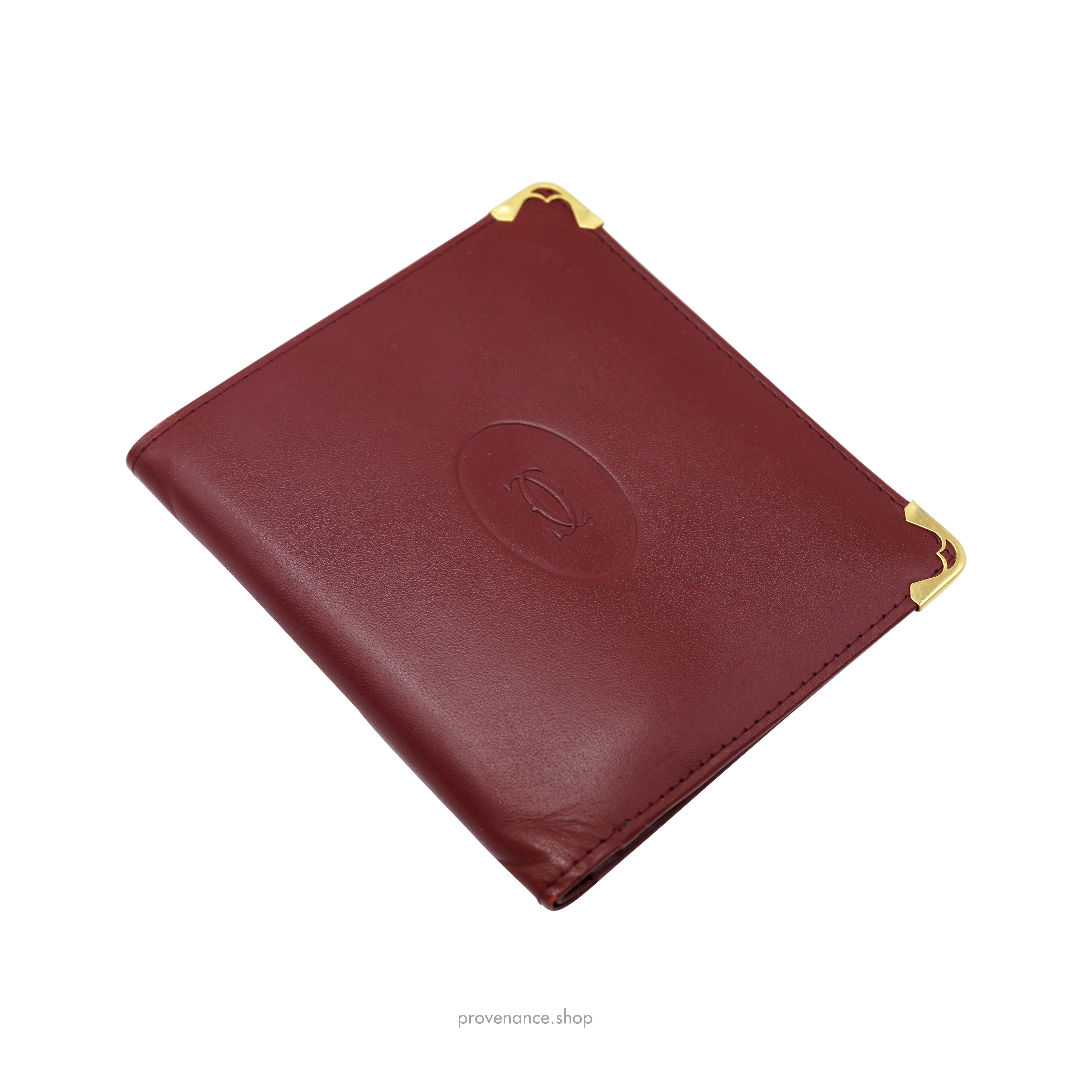 Bifold Wallet - Burgundy Calfskin Leather - 2