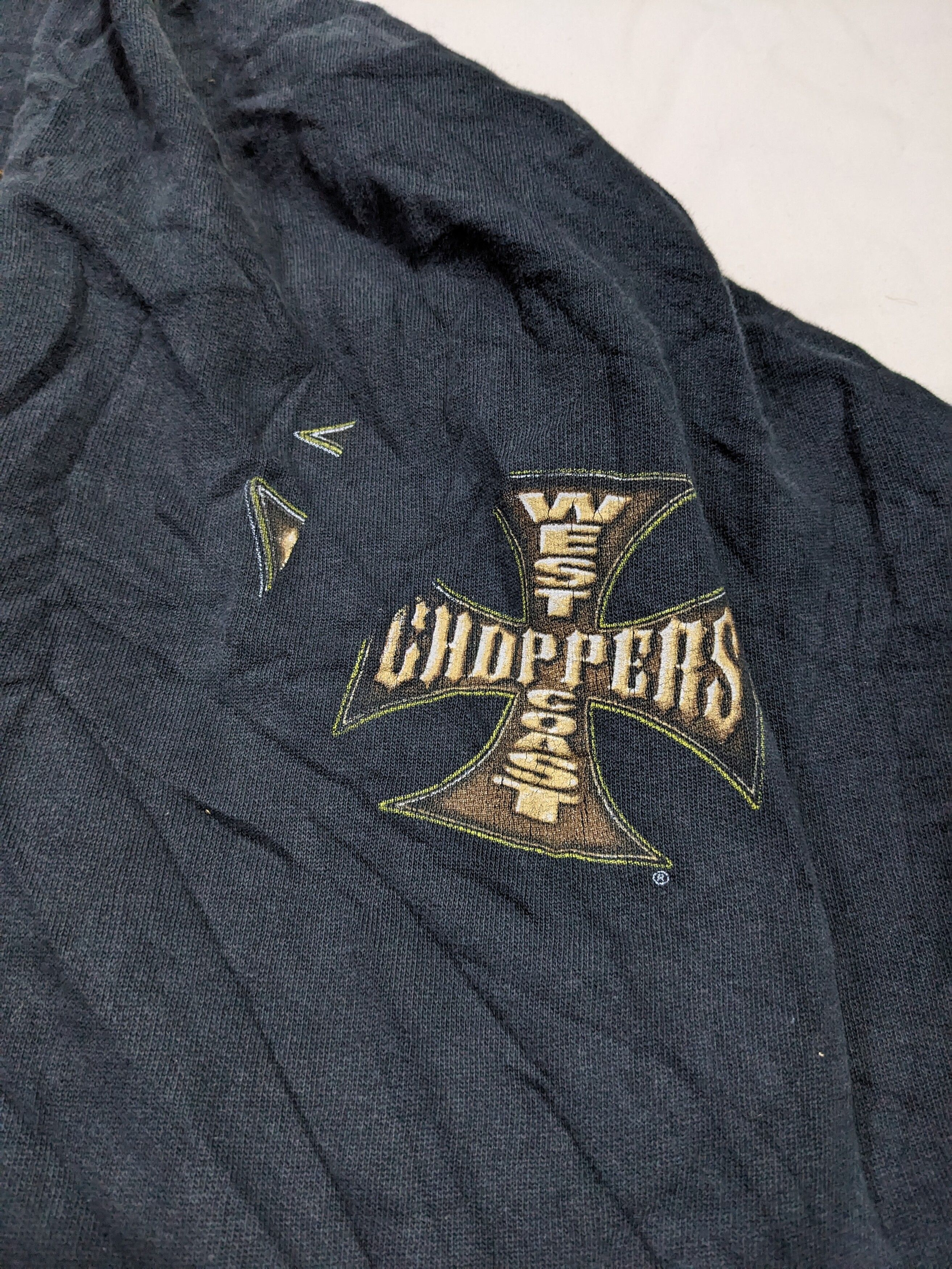 Rare Vintage 90s Misprint West Coast Choppers Hoodie - 5