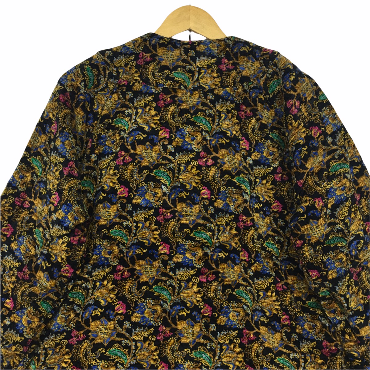 Vtg LANVIN PARIS COLLECTION Floral AOP Coat Trench Jacket - 7