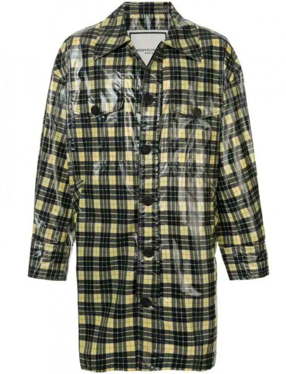 BNWT SS19 WOOYOUNGMI CHECKED BUTTON COAT 48 - 15