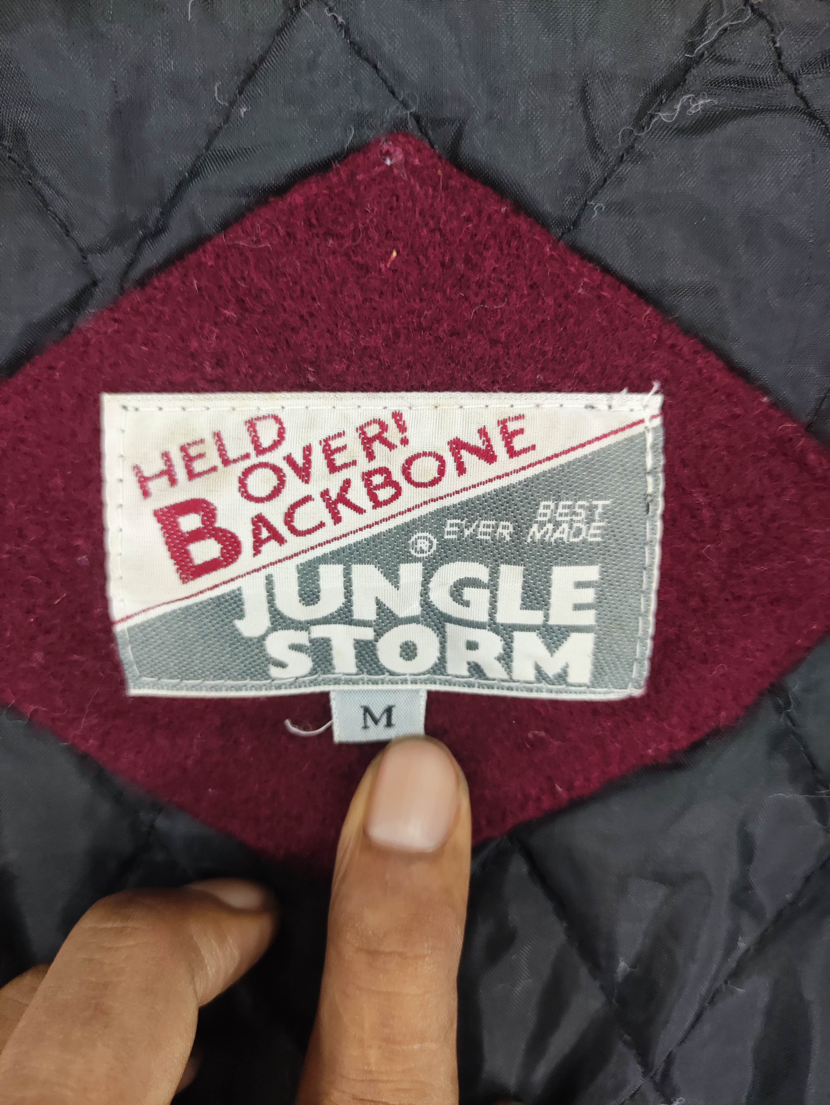Vintage Varsity Jacket Jungle Storm Snap Button - 5