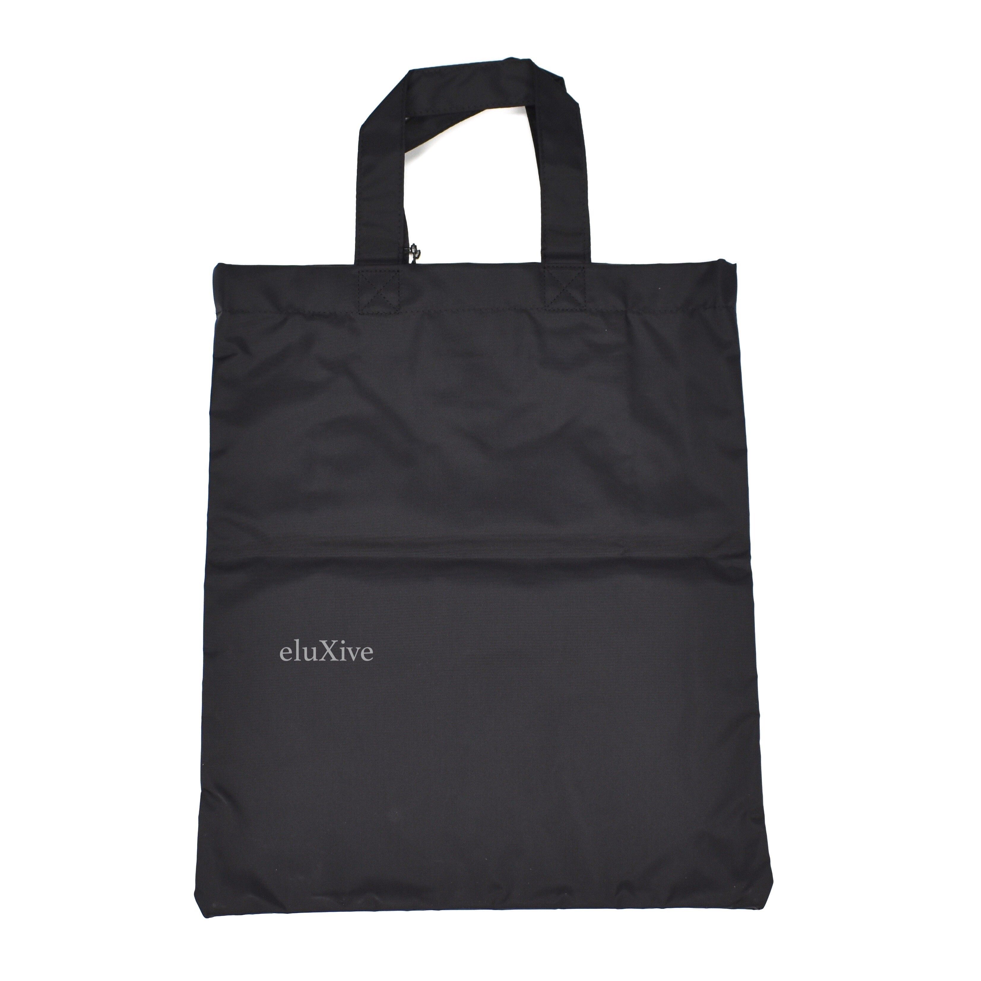 CDG Breaking News Metallic Logo Tote Bag Black - 7