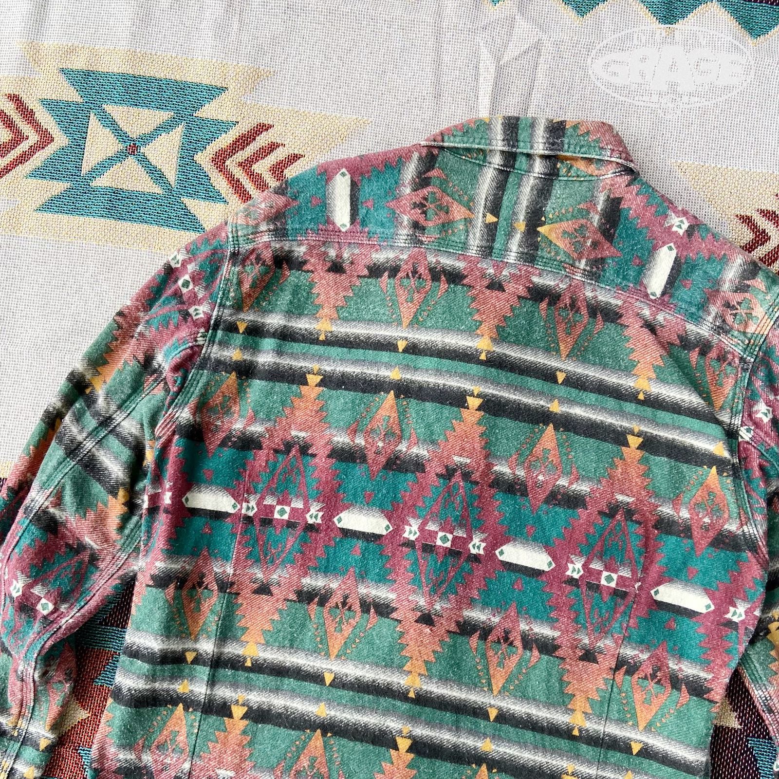 BEAMS Aztec Long Sleeve Shirts Navajo - 7