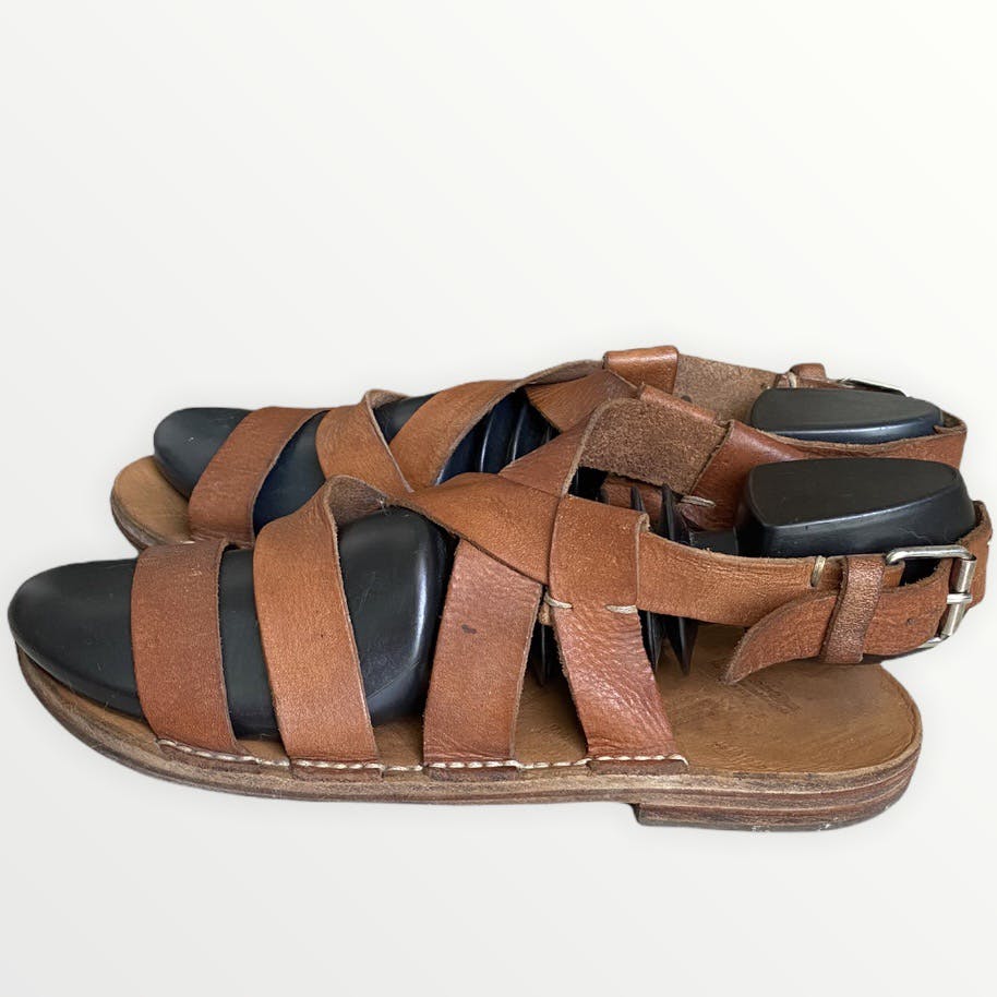 Margiela Brown Strap Leather Sandals - 2