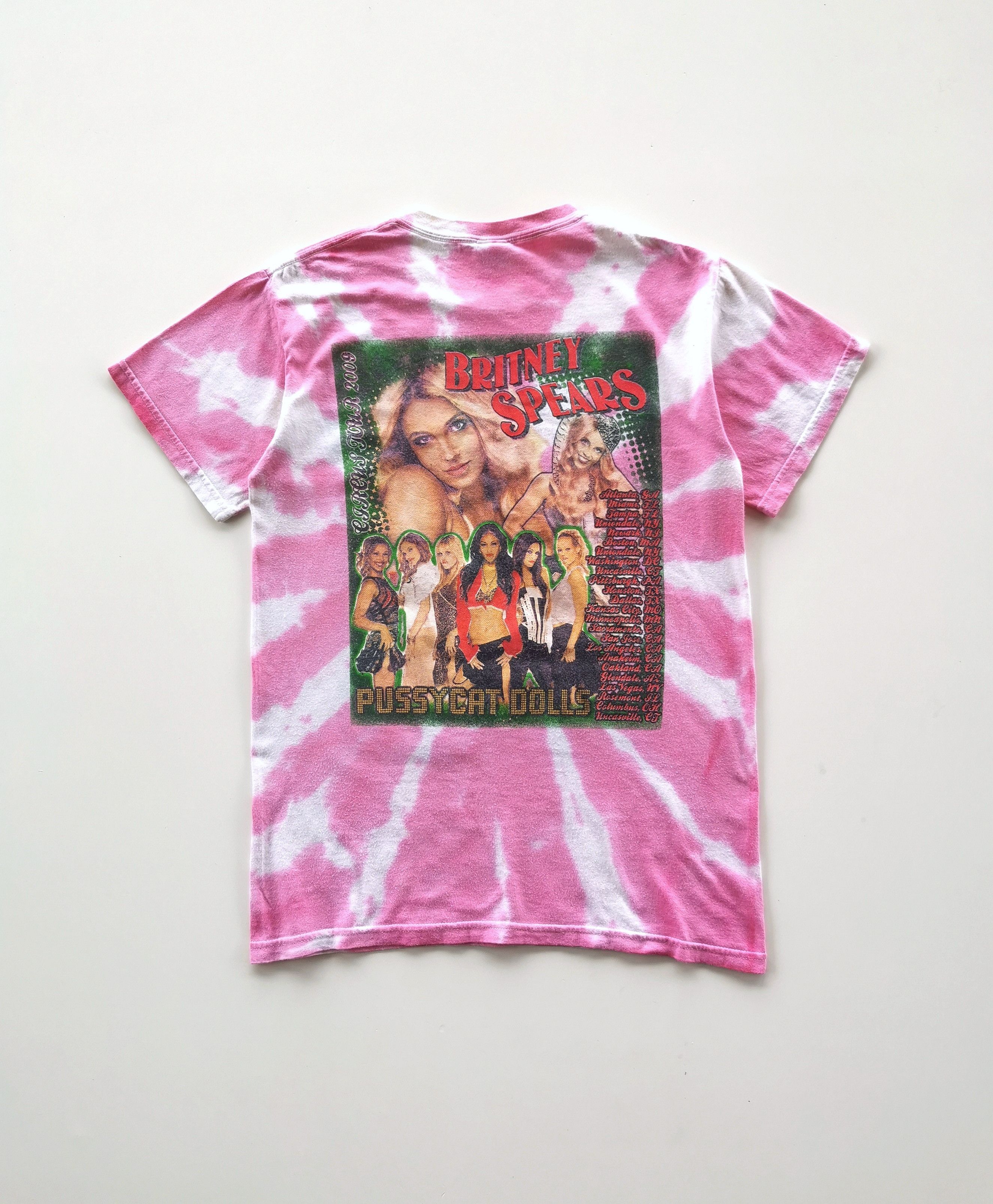 Vintage - Britney Spears Pussycat Dolls Circus Tour Shirt Tie Dye Pink - 5