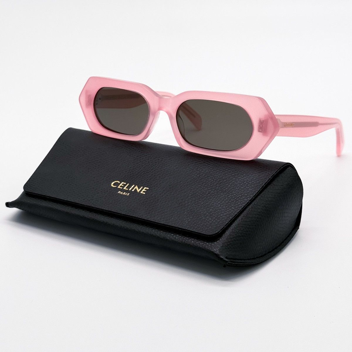 NEW CELINE CL40243I 72J SUNGLASSES GEOMETRIC PINK GREY WOMEN - 2