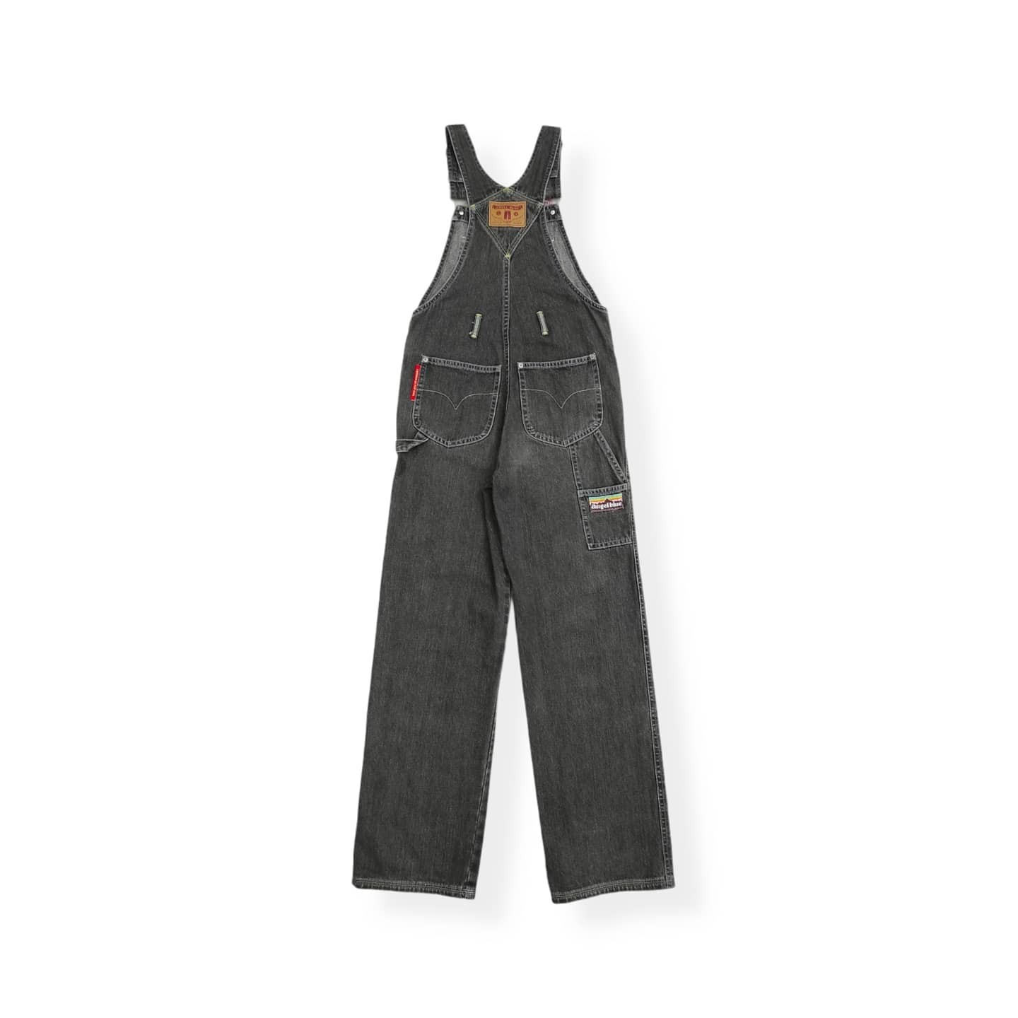 Japanese Brand - Archive 1990's ANGEL BLUE painter denim waistband overalls - 2