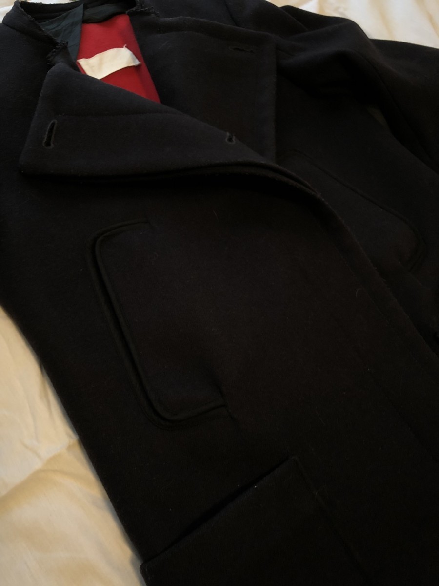 A/W 04 ARCHIVE WHITE LABEL Cut Collar Trench Coat Pea Coat - 6