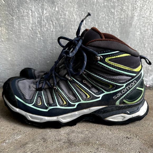 Salomon Hiking Boots/Shoes X Ultra 3 Mid GTX Contagrip Lace Up Multicolor 7.5 - 4