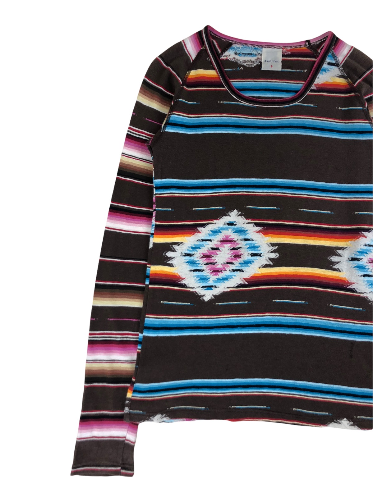 Vintage Kapital Aztec motif Cotton Knit Tshirt - 3