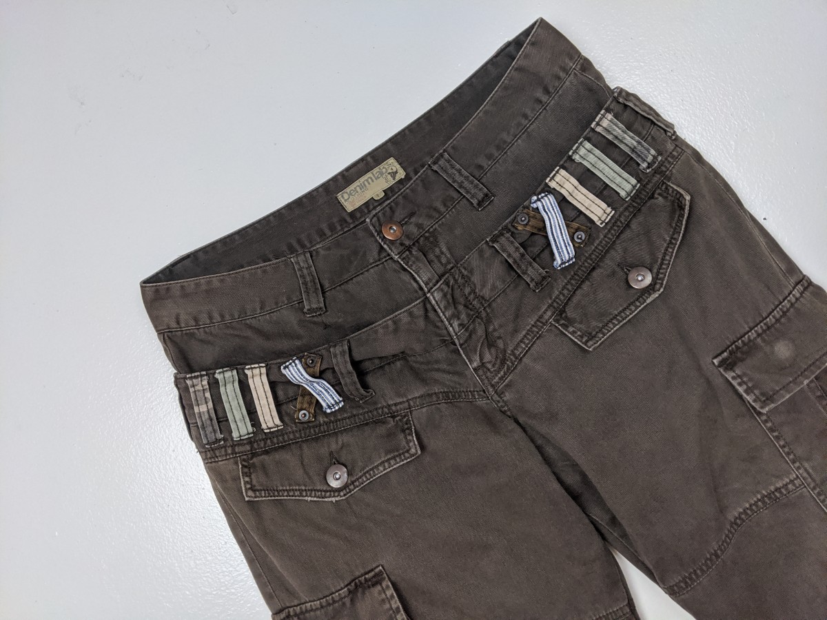 Denime - Denim Lab Japan Double Waist Cargo Khakis Bottom Pant - 2