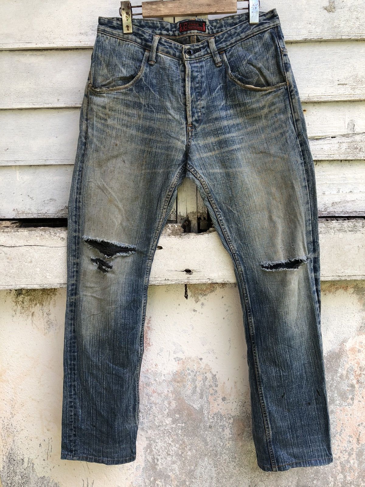 Vintage John Bull Kojima Distressed Knee Ripped Jean - 1