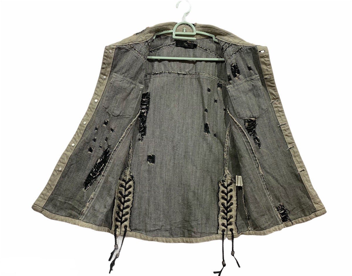 Distressed Denim - Mades Signature Style Sleeveless Distressed Denim Jacket - 12