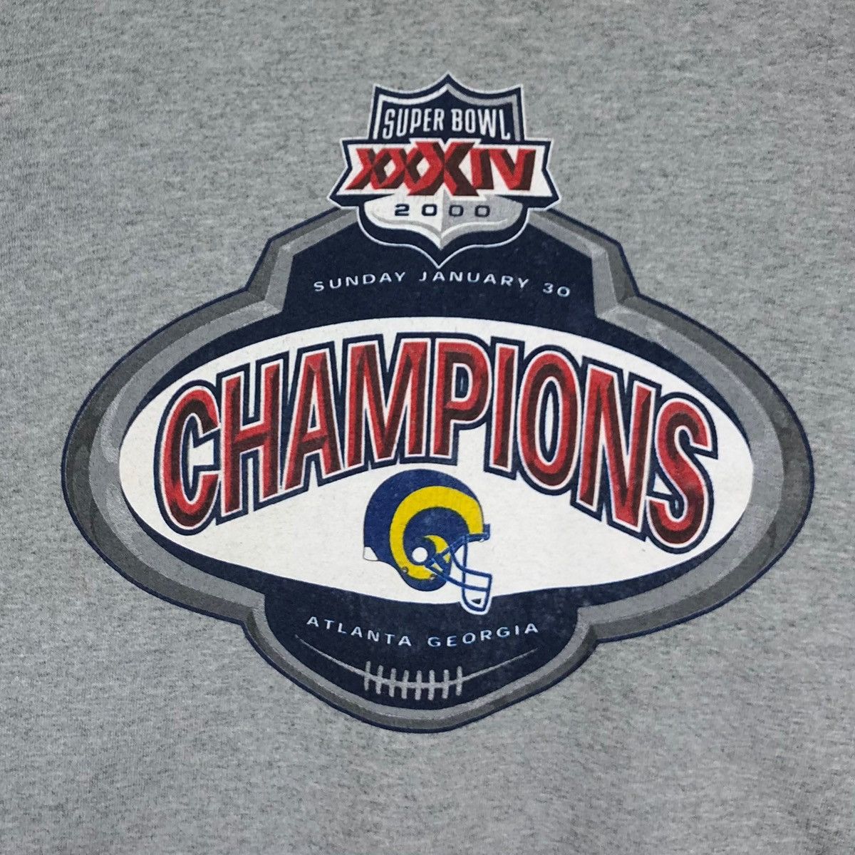 Vintage NFL Super Bowl Los Angeles RAMS Crewneck Sweatshirt - 6