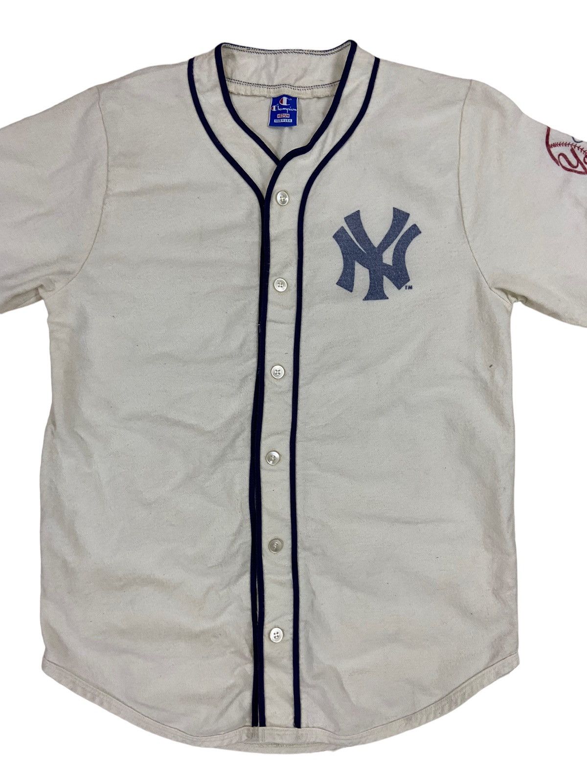 Vintage New York Yankees X Champion MLB Jersey Baseball Rare - 3