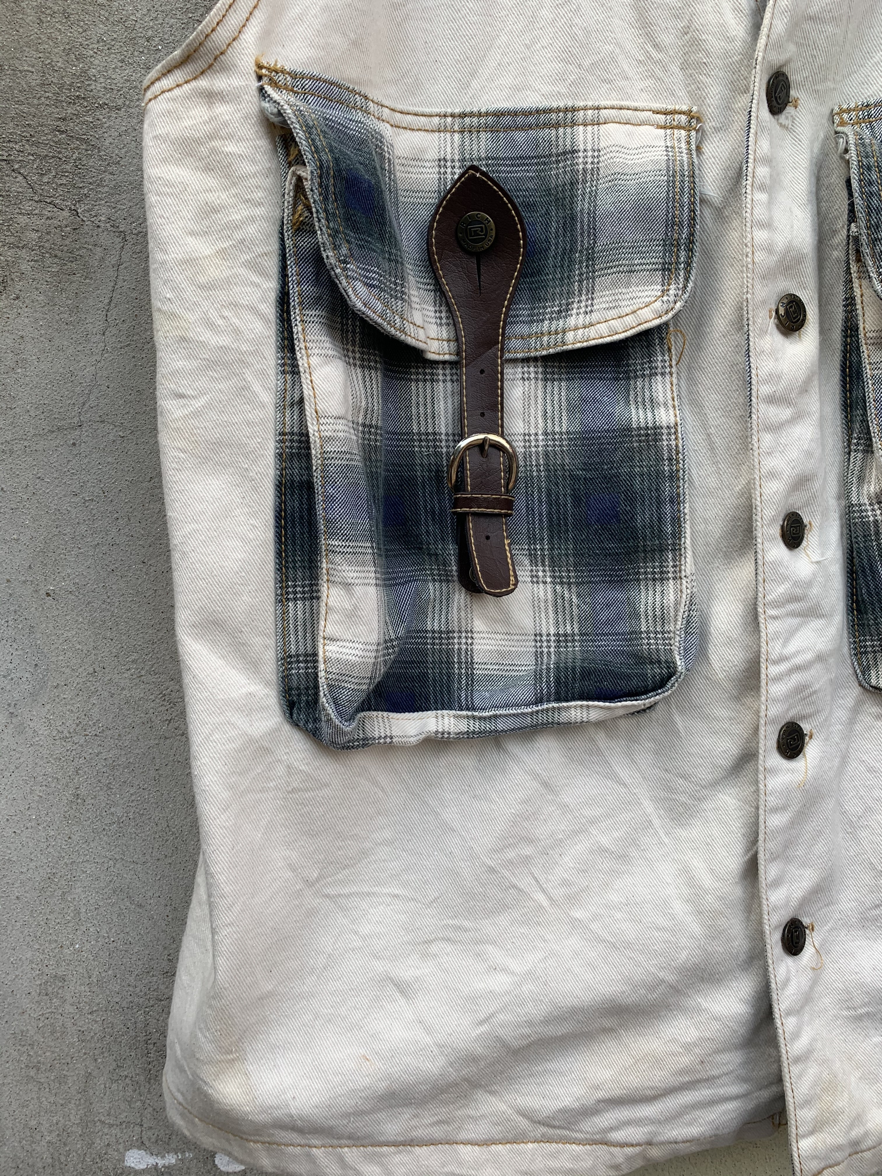 Made In Usa - Vintage Rich Checkered Tactical Vest - 9