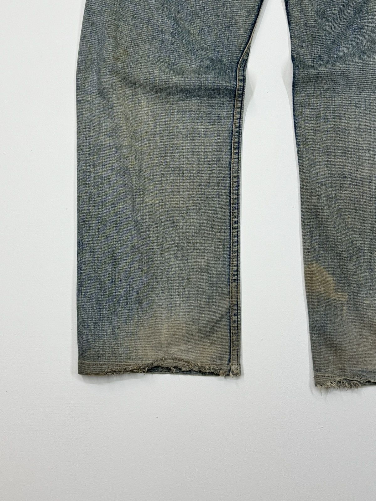 VINTAGE LEVIS 534 MUD WASH DISTRESSED JEANS - 12