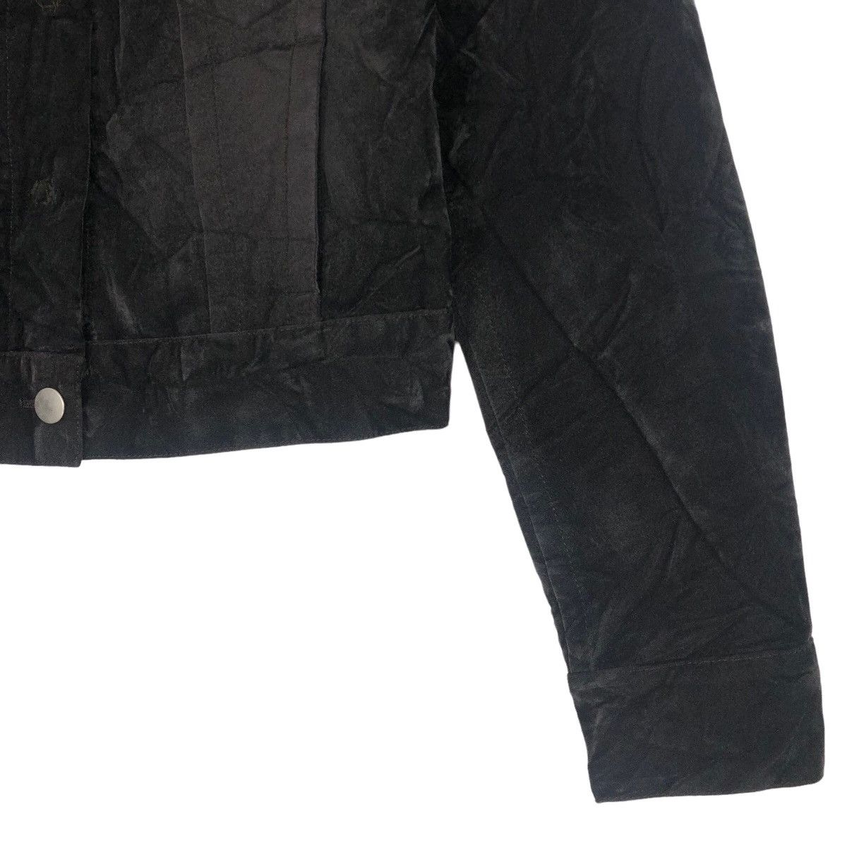 Maison Margiela MM6 Artisanal Black Painted Velvet Jacket - 6