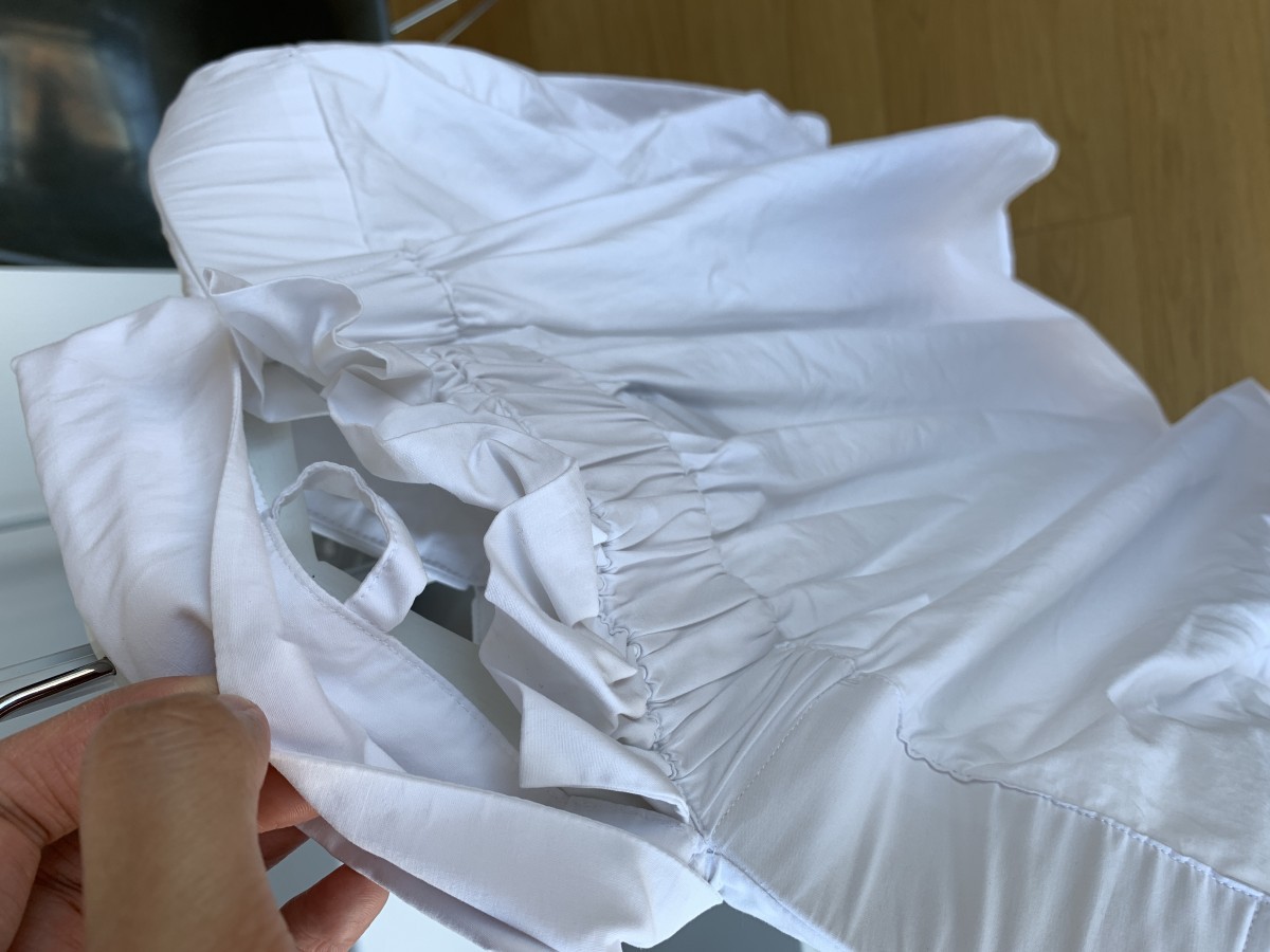 Cotton Poplin Shirt w/ Elasticated Detail - 4