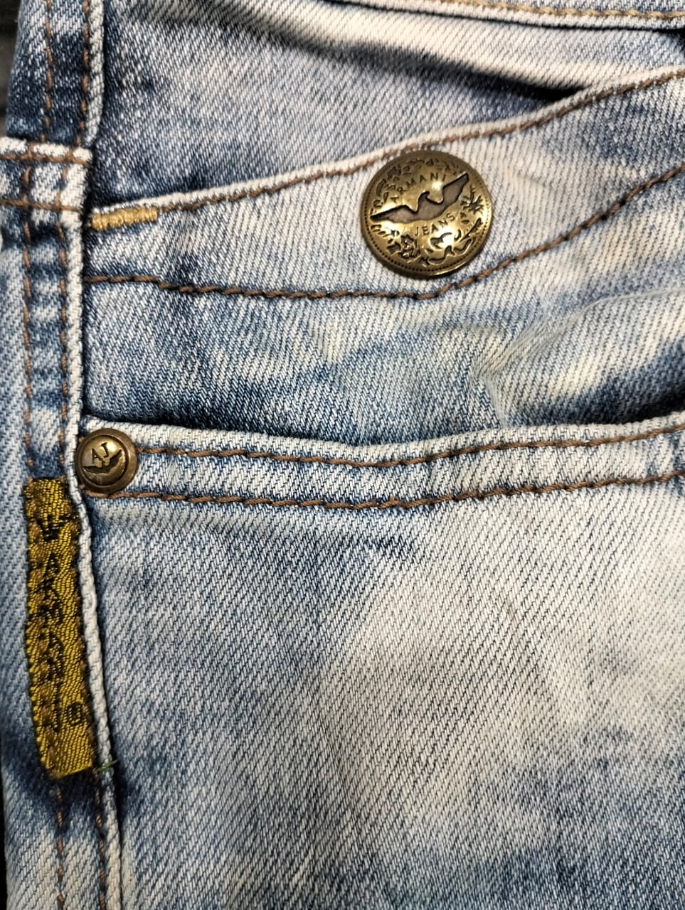 Authentic Vintage Armani Jeans Distressed Denim Slim Fit - 7