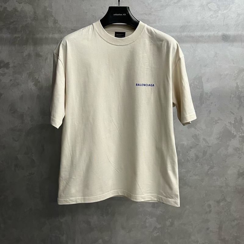 Balenciaga Off-White Logo-Print Crewneck Short-Sleeve T-Shirt - 1