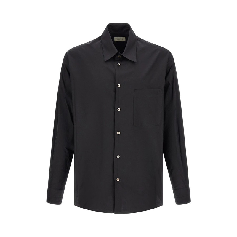 Lemaire Black Cotton and Silk Shirt New & Authentic (Men's s - 1