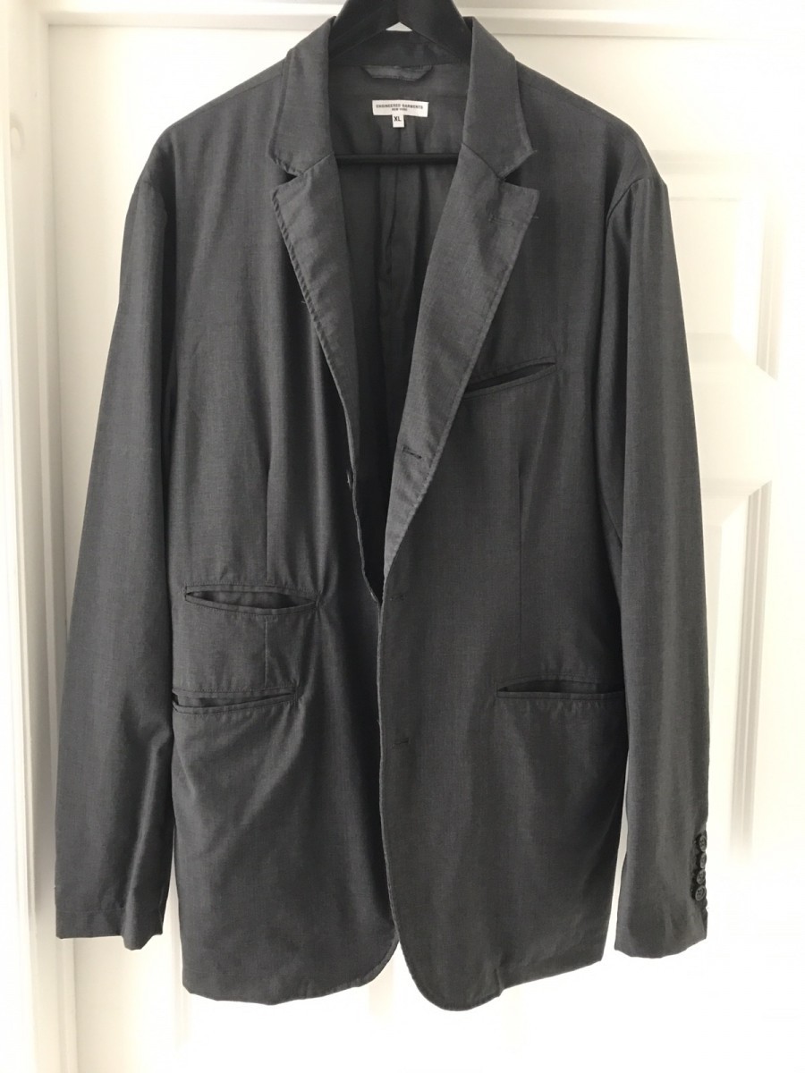 charcoal grey tropical wool Andover jacket XL - 2