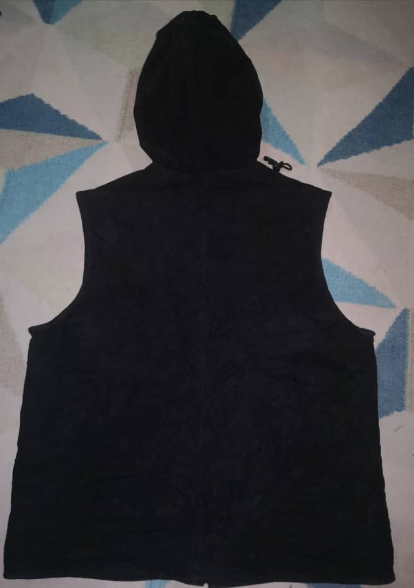 Gianni - Sleeveless Leather Hoodie Jacket - 2