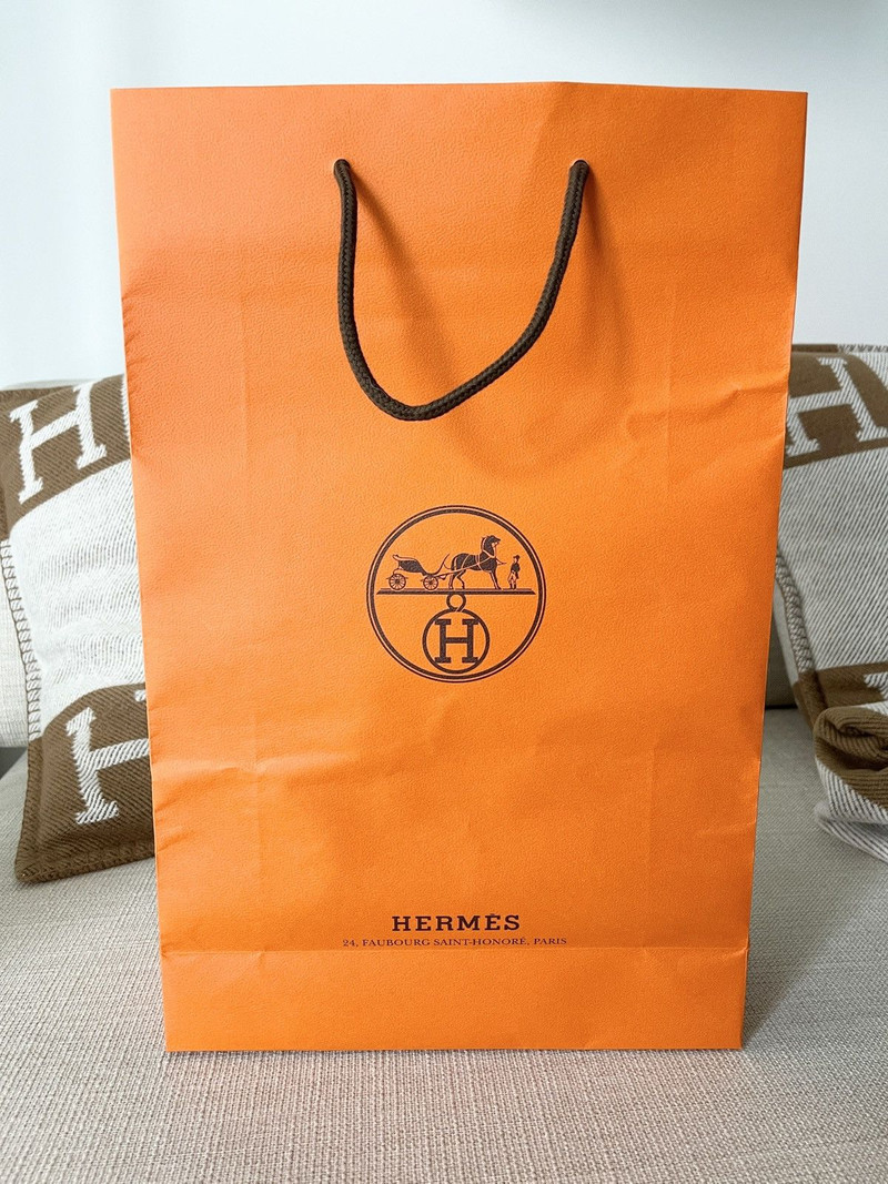 Authentic Hermes Orange Medium Shopping Bag - 1