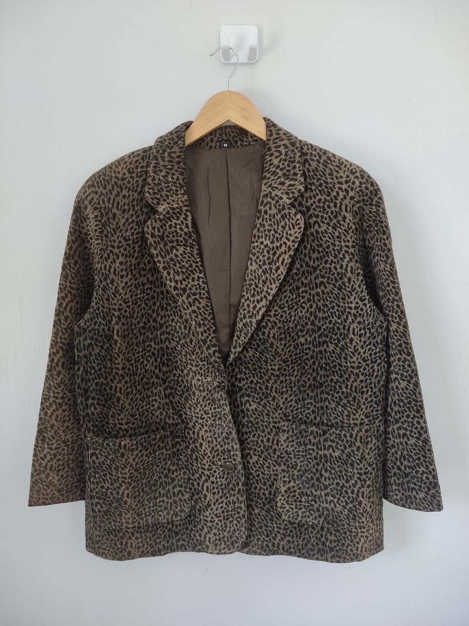 Vintage 70s Partina Tokyo Fur Leopard Graphic Wool Blazer - 2