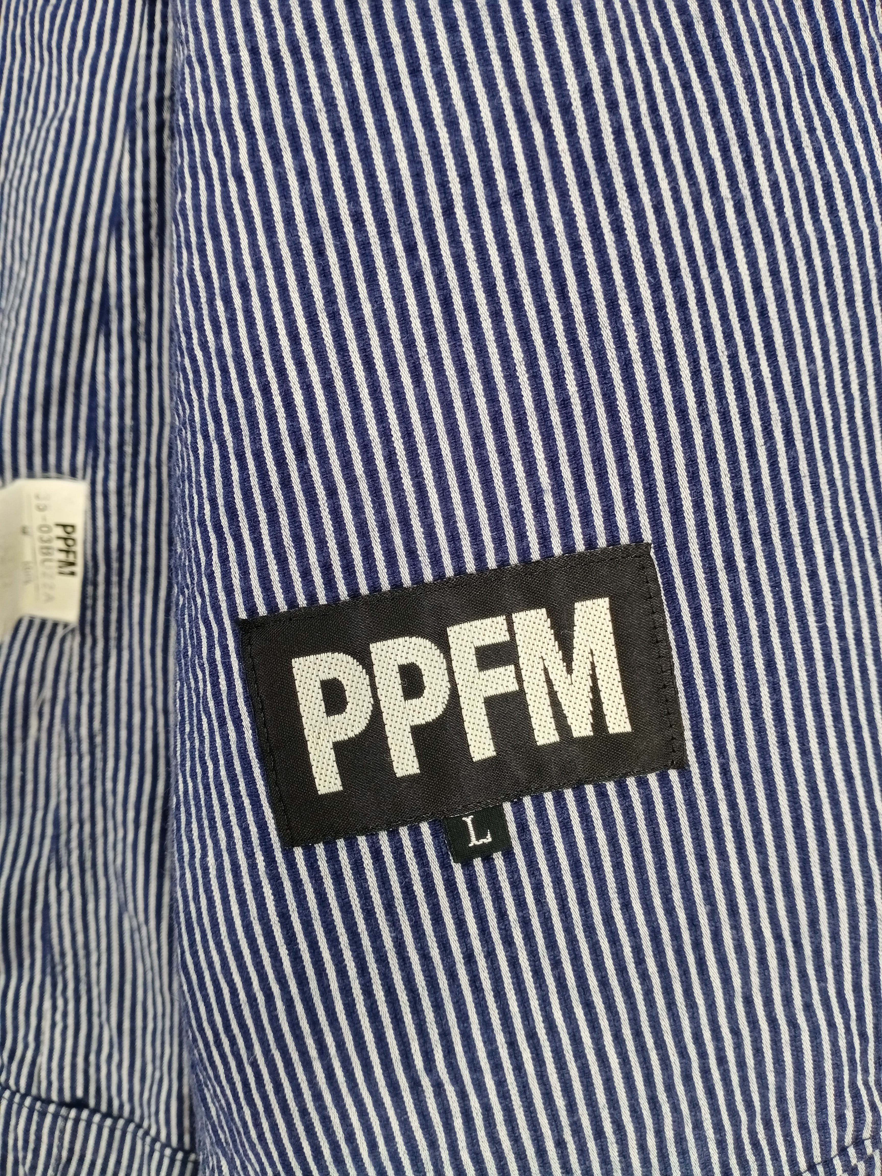 Japanese Brand - 💥RARE💥Vintage PPFM Hickory Stripe Button Workwear Jacket - 8