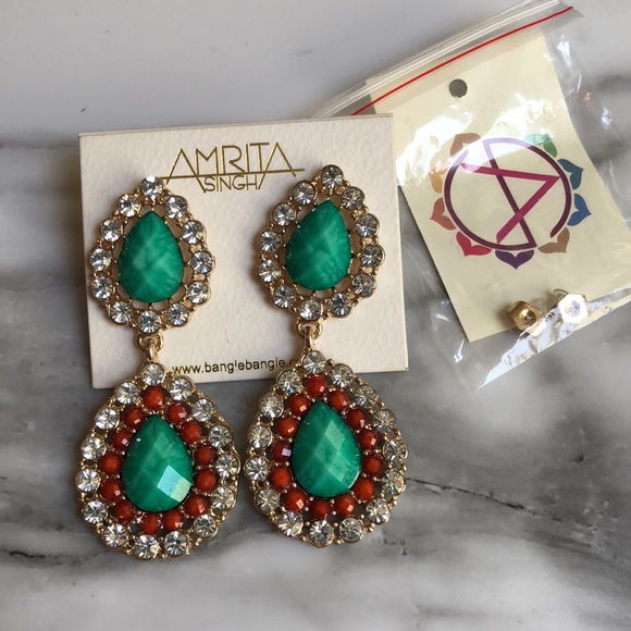 Amrita Singh Turquoise Ruby Avery Earrings - 3