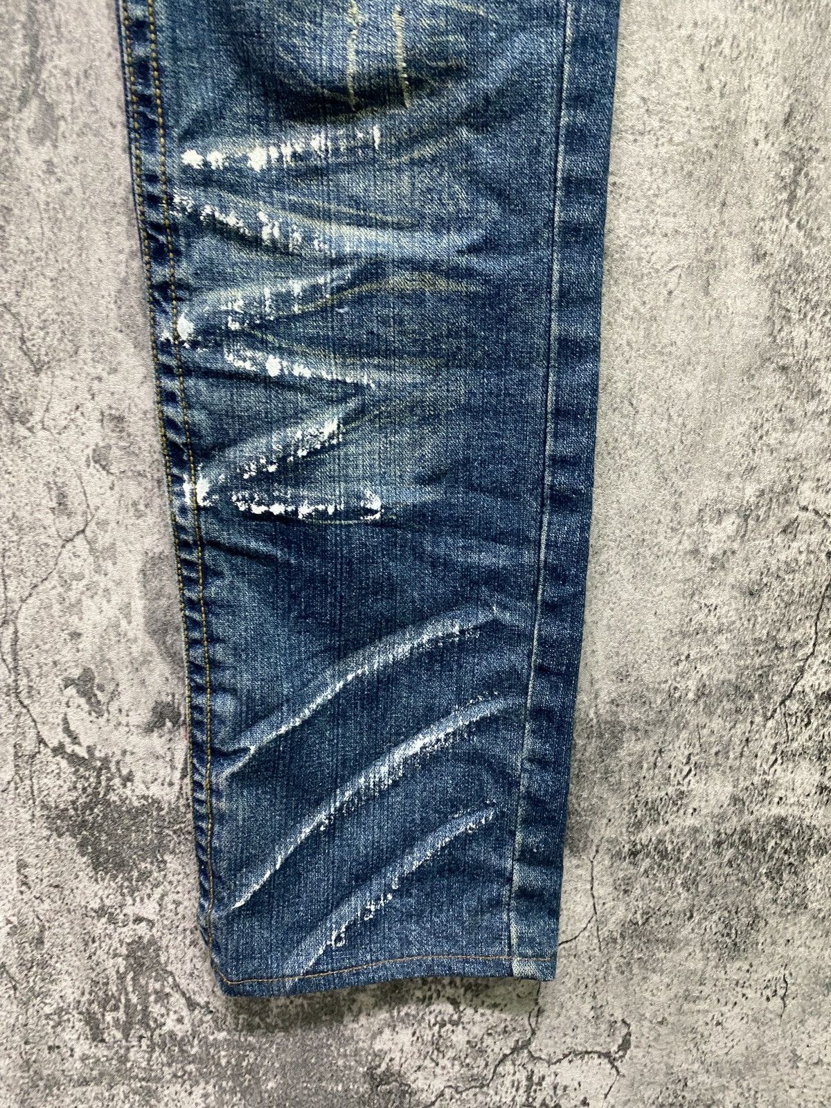 Japanese Brand - Japan BS RAW Distressed Paint Splash Pants - 8