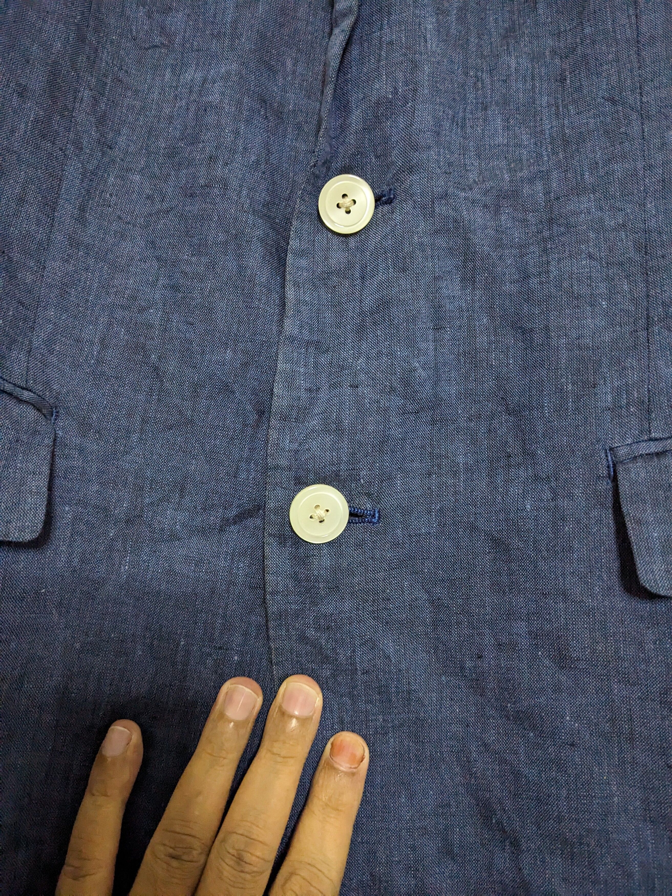 Vintage Beams Japan Linen 2-button Mens Blazer XL Slim Fit - 4