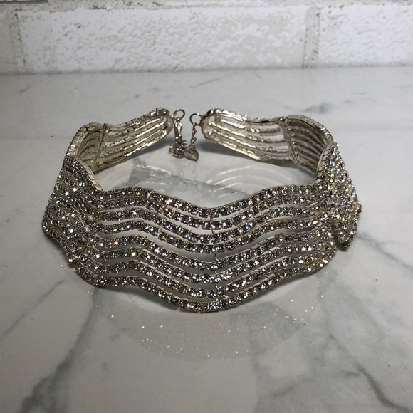 Rhinestone Choker Necklace Formal Costume Jewelry - 7