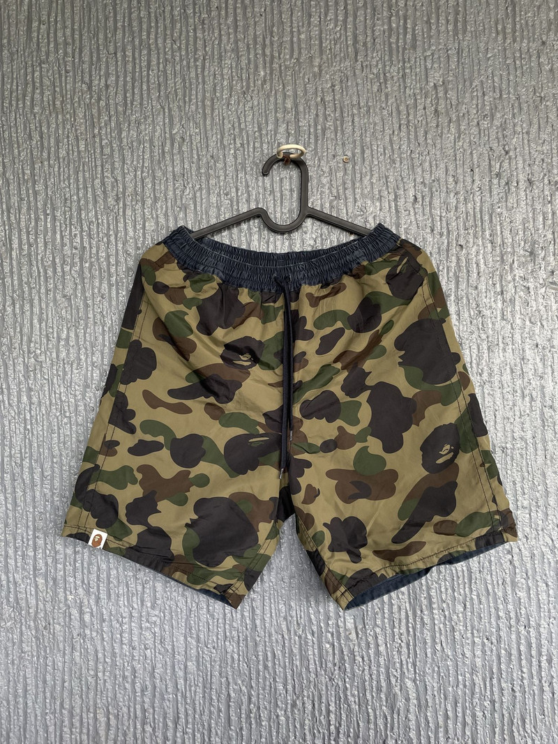 Bape College Logo Reversible Camo Swim short - 1