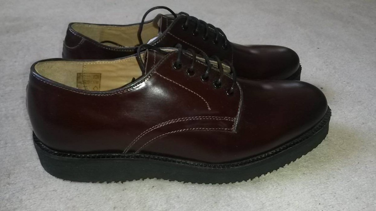 H By Hudson - Rare Burgundy Plattform Creeper Derby Dress Leather Shoes - 12