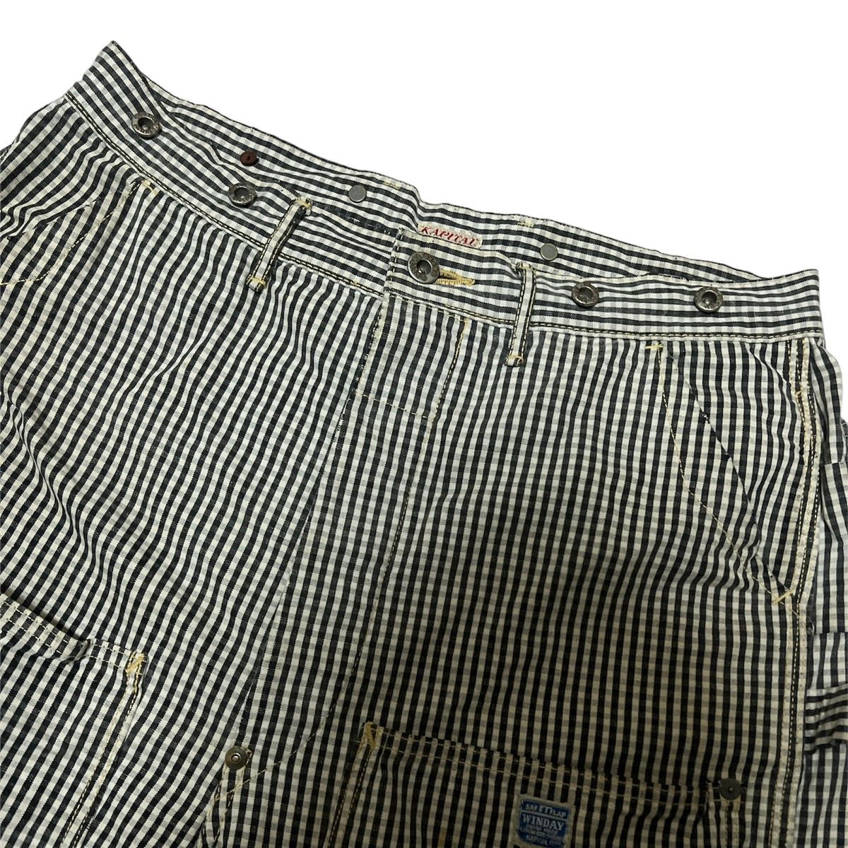 Kapital hickory stripe double knee carpenter pants - 3