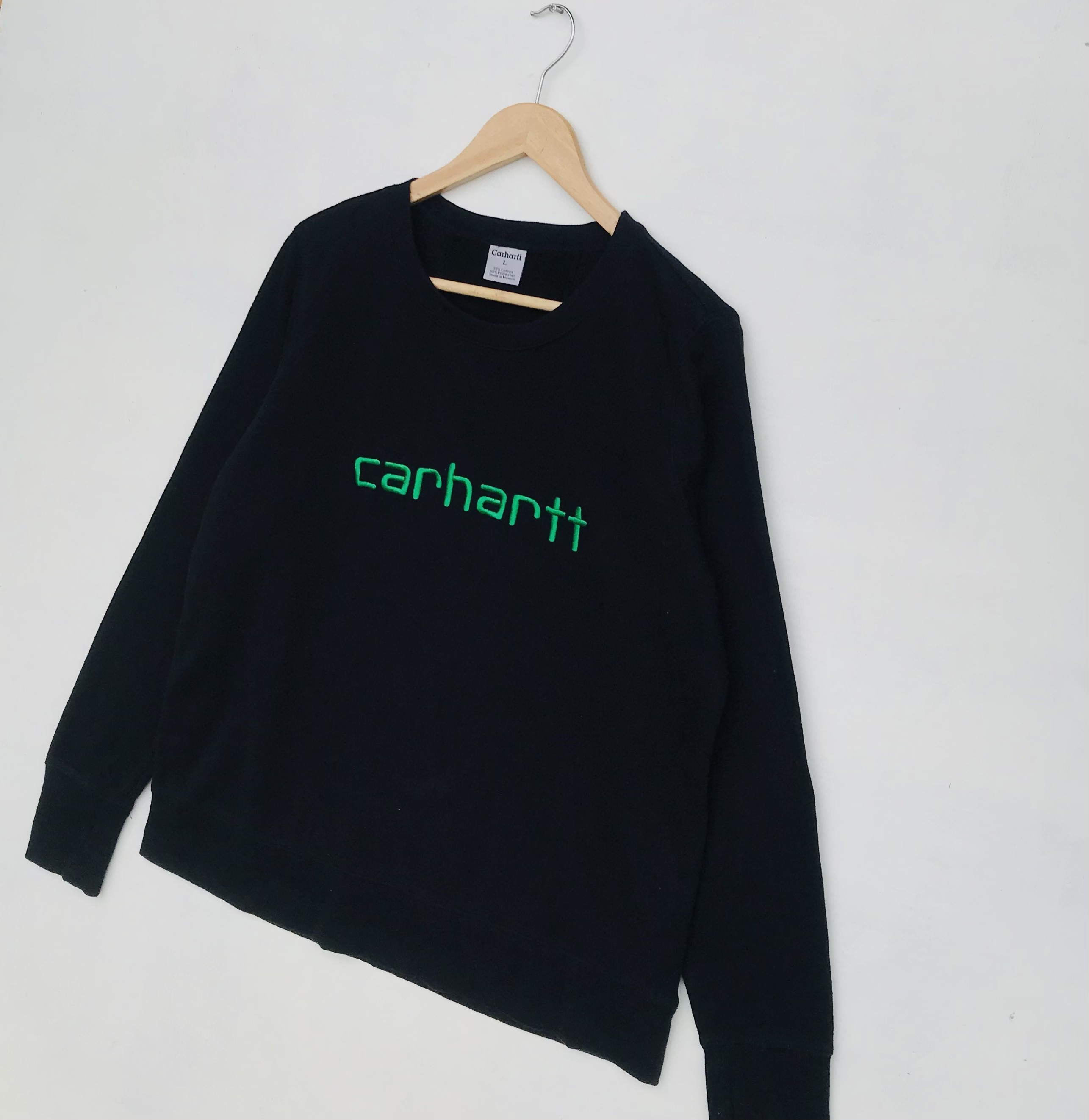 Carhartt crewneck green spell out embroidered - 3