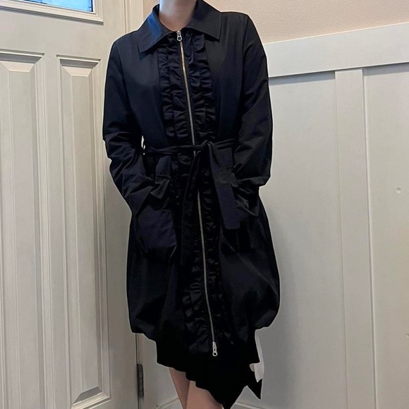 Valentino Ruffle Trench Coat - 1