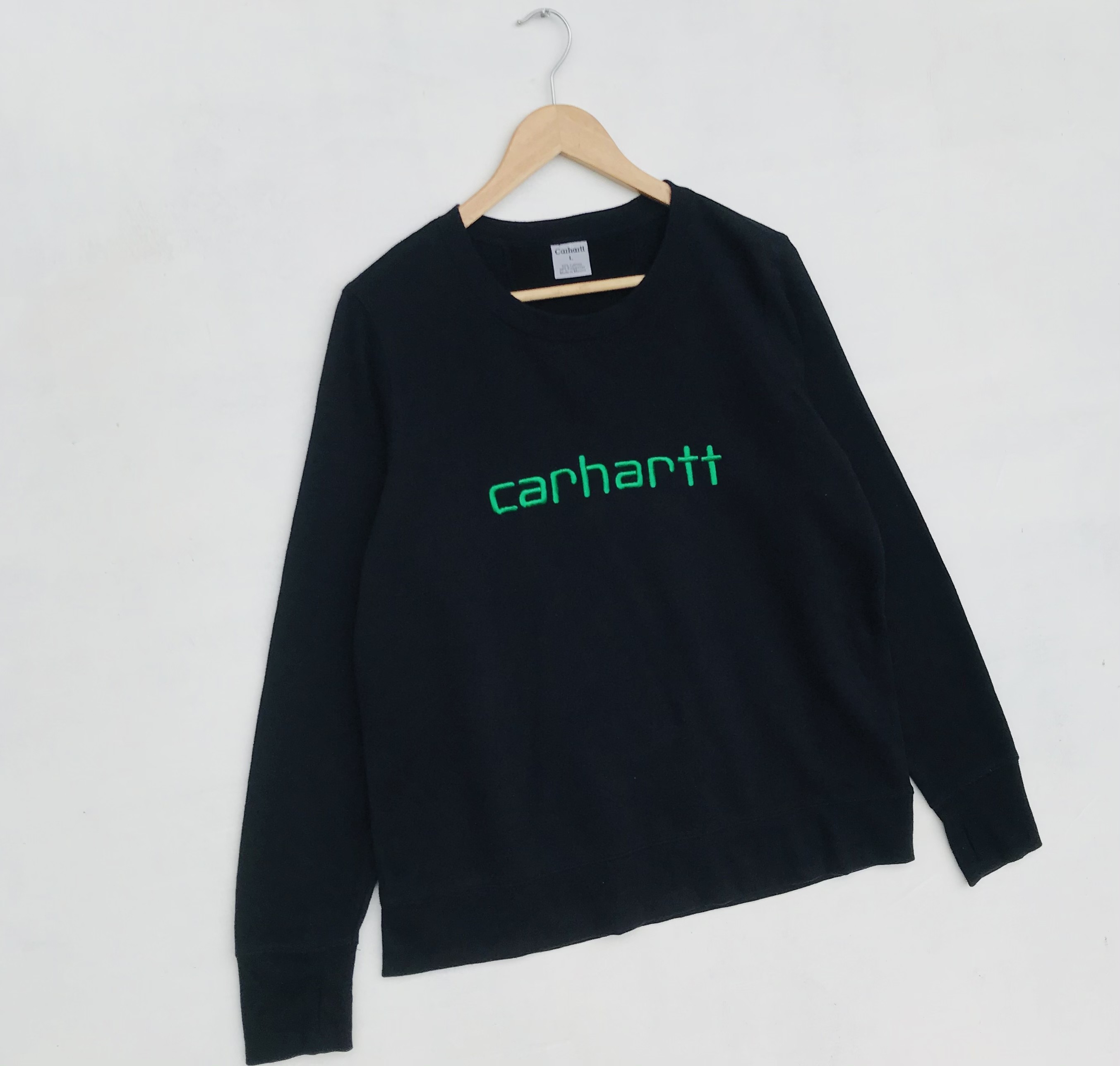 Carhartt crewneck green spell out embroidered - 4