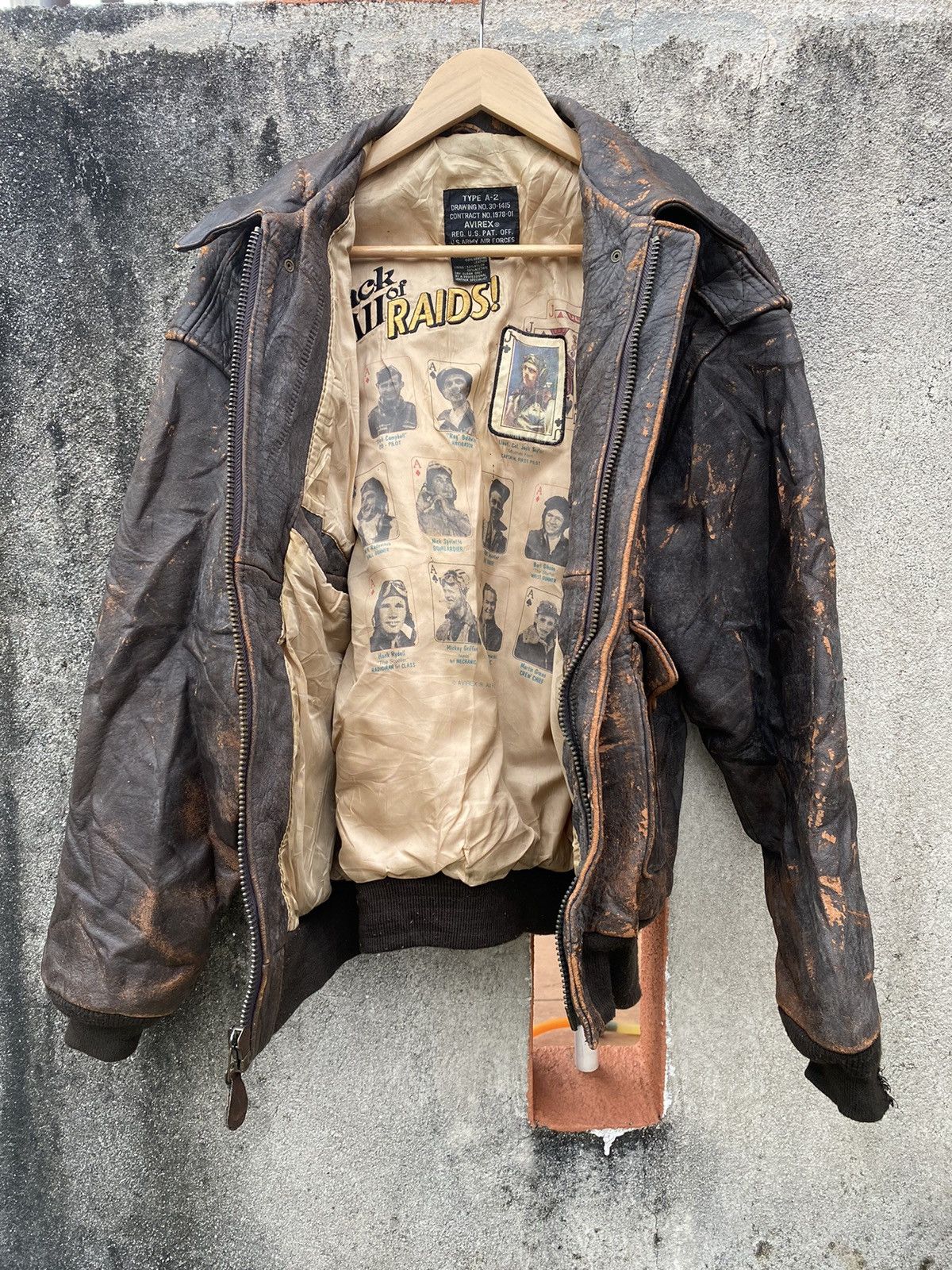 Avirex Vintage 1987 Sack Time Leather Jacket - 5