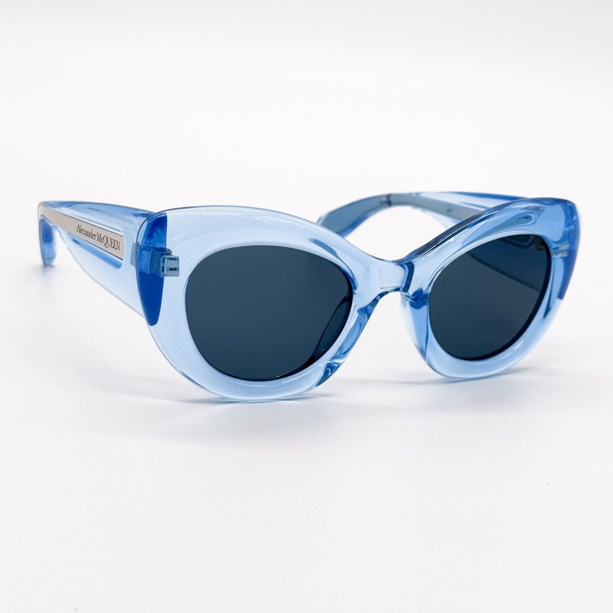 NEW ALEXANDER MCQUEEN AM0403S 004 BLUE WOMEN SUNGLASSES - 4